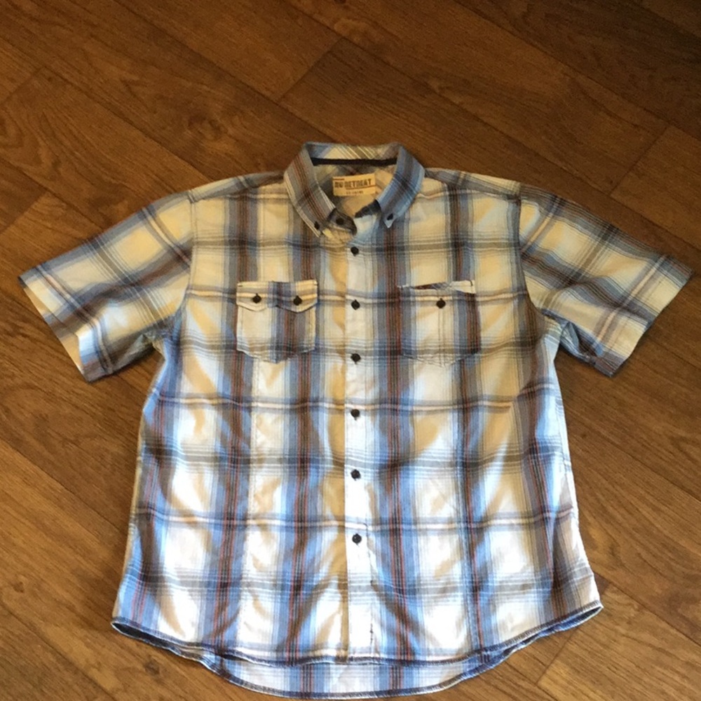 Plaid Designed Button Up Shirt Size XXL